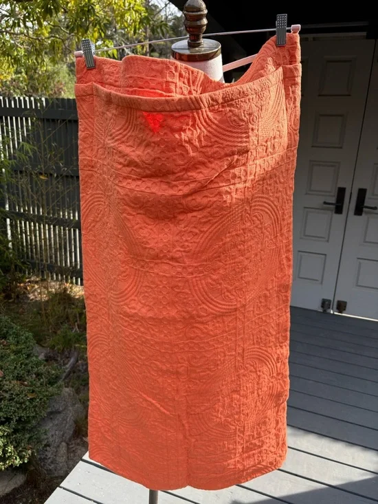 Superior Orange 🍊 Coral Textured King Pillowsham - Picture 3 of 5